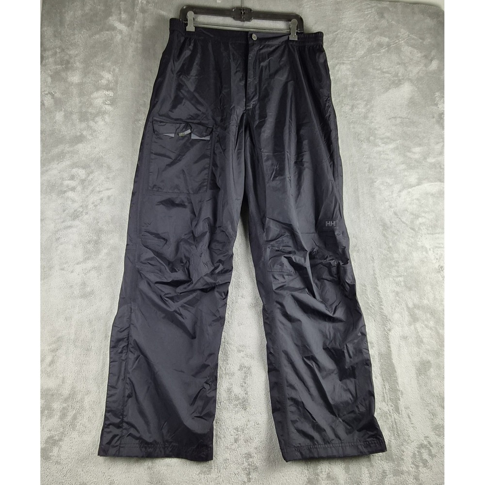 Helly‎ Hansen Pants XL 34x31 Black Helly Tech Waterproof Rain Overpants Skiing